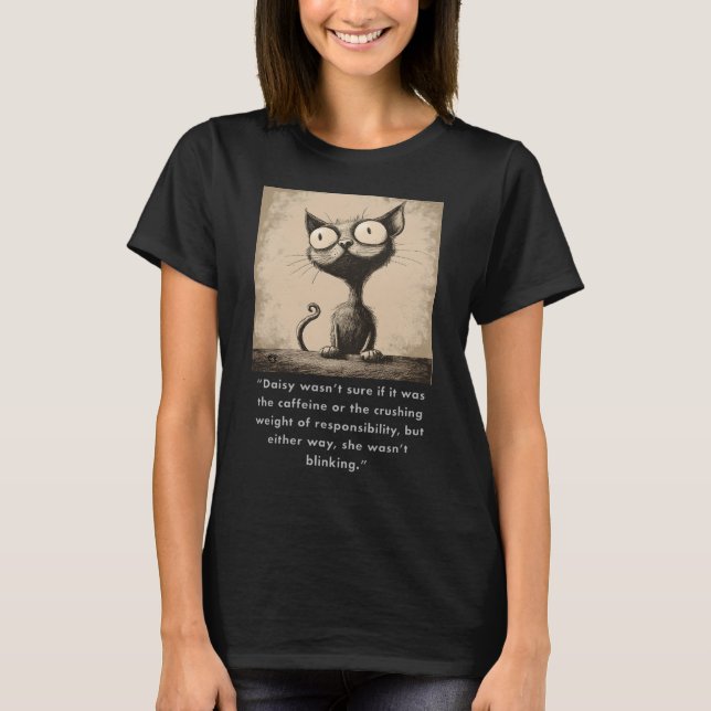Funny Cat Graphic Design #3 T-Shirt (Vorderseite)