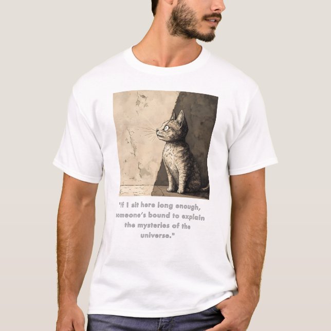 Funny Cat Graphic Design #5 T-Shirt (Vorderseite)