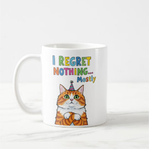 Funny Cat Graphic mit Quirky Text T - Shirt Kaffeetasse