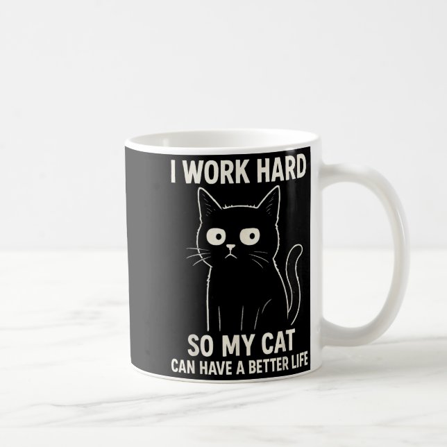 Funny Cat Graphic Tee Men Women Coworker Meme Humo Kaffeetasse (Rechts)