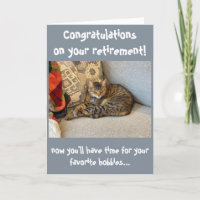 Funny Cat Gratulation zur Rentenkarte