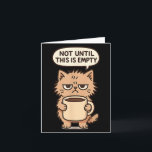 Funny Cat Grumpy Kaffee Lover Nicht morgens Person Karte<br><div class="desc">Funny Cat Grumpy Kaffee Lover Not Morning Person sarkastisch</div>