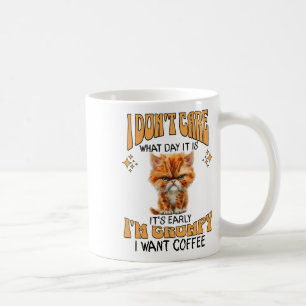 Funny Cat Grumpy Kaffee Lover Sarcastic Ich Wollte Kaffeetasse