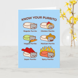 Funny Cat Grußkarte: WISSEN SIE IHREN PURRITO Karte