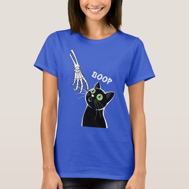 Funny Cat Halloween Geschenk Spooky Cat Lover T-Shirt (Vorderseite)