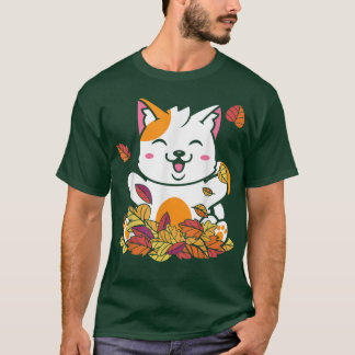 Funny Cat Herbst Herbst lässt Vintage Style Pet Ki T-Shirt