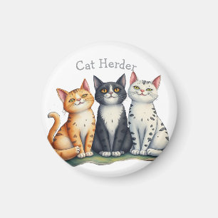 Funny Cat Herder Quote Cat Lover Magnet