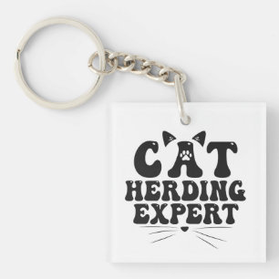 Funny Cat Herding Experte humorvolle Tierkatzenlie Schlüsselanhänger