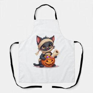 Funny Cat Horror Movies Cute Halloween for Cat Kit Schürze