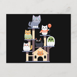 Funny Cat Horror Movies Niedlich Halloween Cat Kit Postkarte