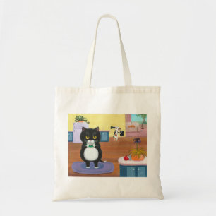 Funny Cat Hund Cartoon Tragetasche