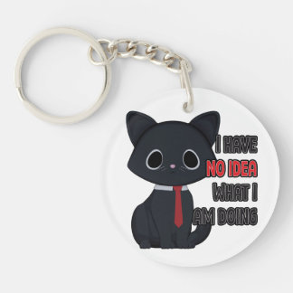 Funny Cat I Have No Idea Acrylic Keychain Schlüsselanhänger