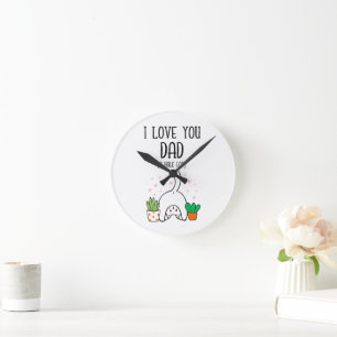 Funny Cat I Liebe Sie Vater A Hole Lot Runde Wanduhr