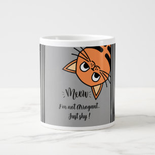 Funny Cat, ich bin nicht arrogant, nur schüchtern Jumbo-Tasse