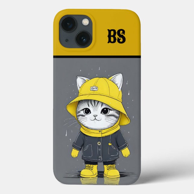 Funny Cat in Rain Boots - Cat Spaß Case-Mate iPhone Hülle (Rückseite)