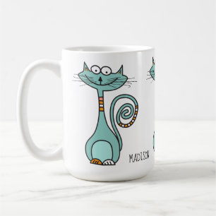Funny Cat individuelle Name Tasse