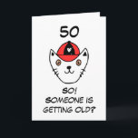 Funny Cat Joke Snarky Sister 50. Geburtstag Karte<br><div class="desc">Funny Cat Joke Snarky Schwester 50. Geburtstag, ein lustiges Design für jede Schwester an ihrem Geburtstag. Wenn Sie nach lustigen Schwesterschwestern, Geburtstagskarten von Katzenschwestern oder fünfzigsten Geburtstagskarten suchen, ist diese hier genau das, was Sie brauchen. Das Design bietet eine einfache und lustige Katze mit einem knusprigen Sprichwort, sowie einen anpassbaren...</div>