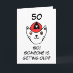 Funny Cat Joke Snarky Sister 50. Geburtstag Karte<br><div class="desc">Funny Cat Joke Snarky Schwester 50. Geburtstag, ein lustiges Design für jede Schwester an ihrem Geburtstag. Wenn Sie nach lustigen Schwesterschwestern, Geburtstagskarten von Katzenschwestern oder fünfzigsten Geburtstagskarten suchen, dann ist das hier genau das, was Sie brauchen. Das Design bietet eine einfache und lustige Katze mit einem knusprigen Sprichwort, sowie einen...</div>