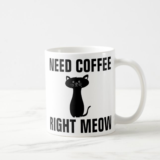 Funny Cat-Kaffee-Schläger, genau in der Mitte Tasse (Rechts)