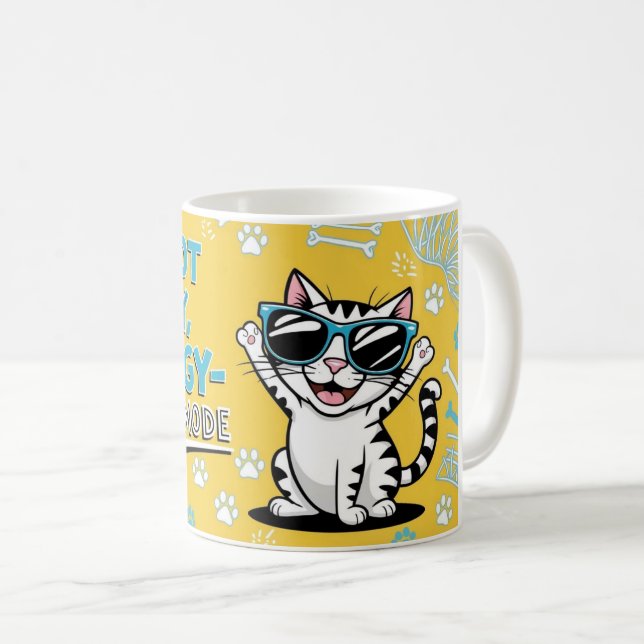 Funny Cat Kaffeetasse Cartoon (VorderseiteRechts)