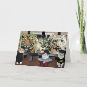 Funny Cat/Kätzchen Künstler ermutigen Karte