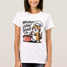 Funny Cat Koch T-Shirt Kochen Spaß Grafisches T-Sh