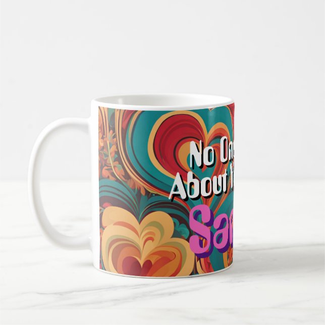 Funny Cat Lady personalize Funky Kaffeetasse (Links)
