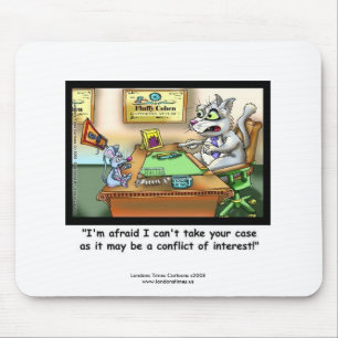 Funny Cat & Lawyer Funny Mouse Pad Mousepad