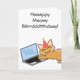 Funny Cat Liebhaber Happy Birthday Card Karte