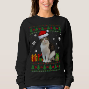 Funny Cat Liebhaber Niedlich Cat Weihnachtsmannmüt Sweatshirt