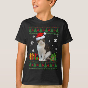 Funny Cat Liebhaber Niedlich Cat Weihnachtsmannmüt T-Shirt