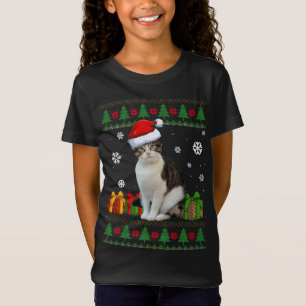 Funny Cat Liebhaber Niedlich Cat Weihnachtsmannmüt T-Shirt