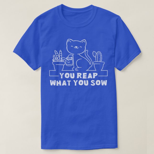 Funny Cat line art T-Shirt (Design vorne)