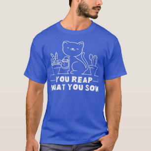 Funny Cat line art T-Shirt