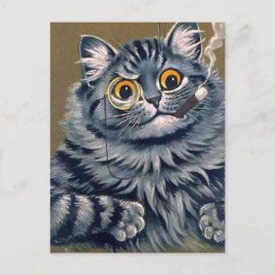 FUNNY CAT LOUIS WAIN CIGAR POSTCARD POSTKARTE