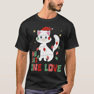 Funny Cat Love Design T - Shirt