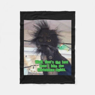 Funny Cat Lover Christmas Tree Fleecedecke