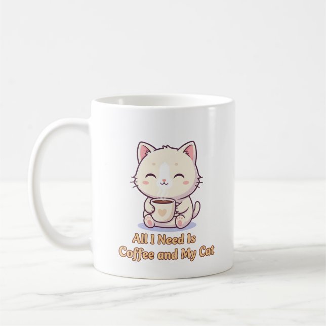 Funny Cat Lover Coffee Cup, Cute Cat Mom Gift Kaffeetasse (Links)