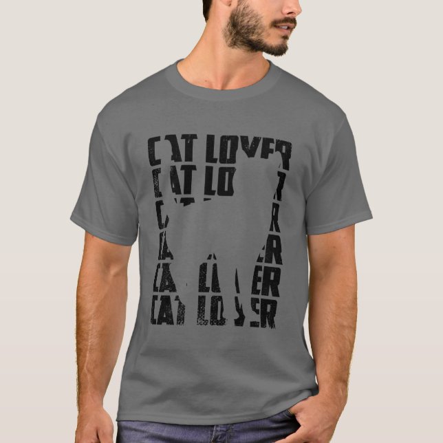 Funny Cat Lover Junge T-Shirt (Vorderseite)