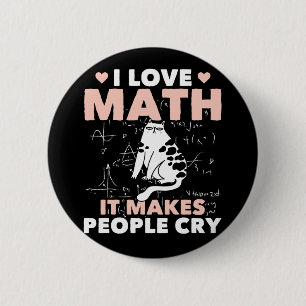 Funny Cat Lover Mathematics Spaß Mathematik Nerd Button