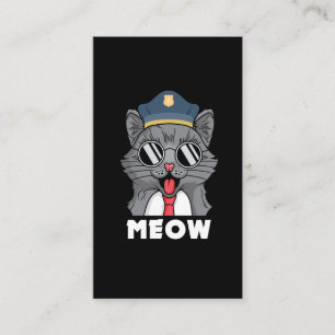 Funny Cat Lover Meow Polizist Sheriff Cat Visitenkarte