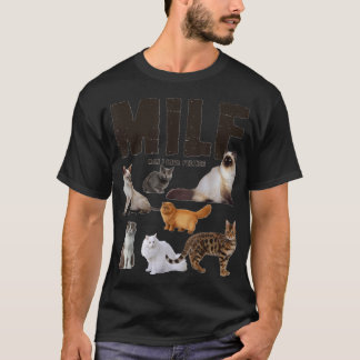 Funny Cat Lover MILF Mann I Liebe Felines T-Shirt