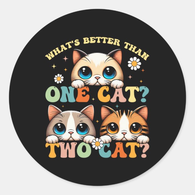 Funny Cat Lover Niedlich Kitten Cat Owner Cat Mama Runder Aufkleber (Vorderseite)