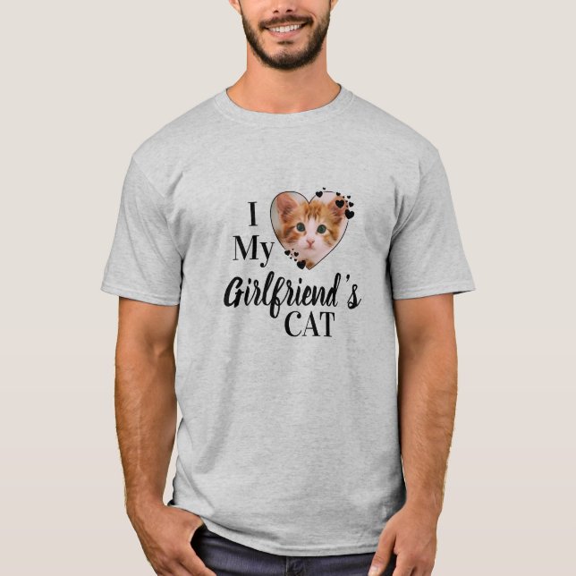 Funny Cat Lover Personalisiert Pet Foto T-Shirt (Vorderseite)