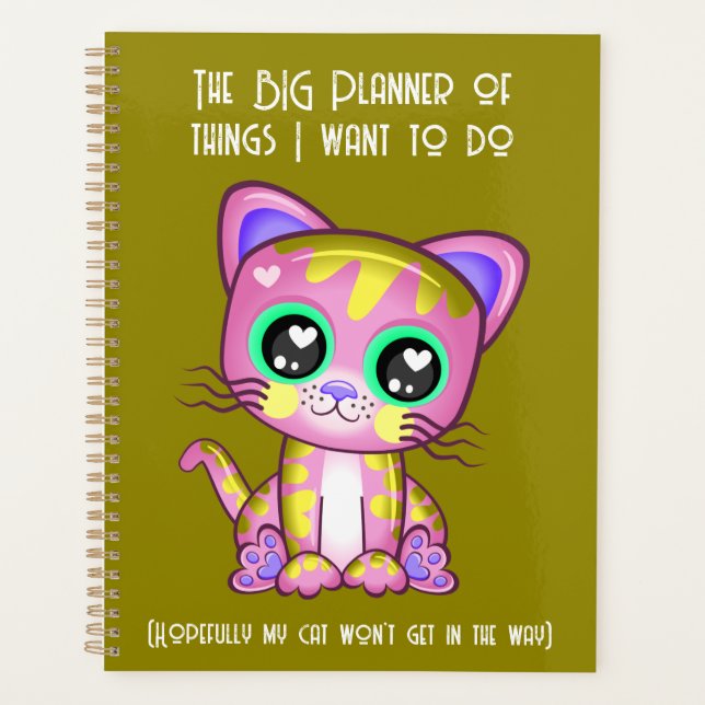 Funny Cat Lover Planner Planer (Vorderseite)