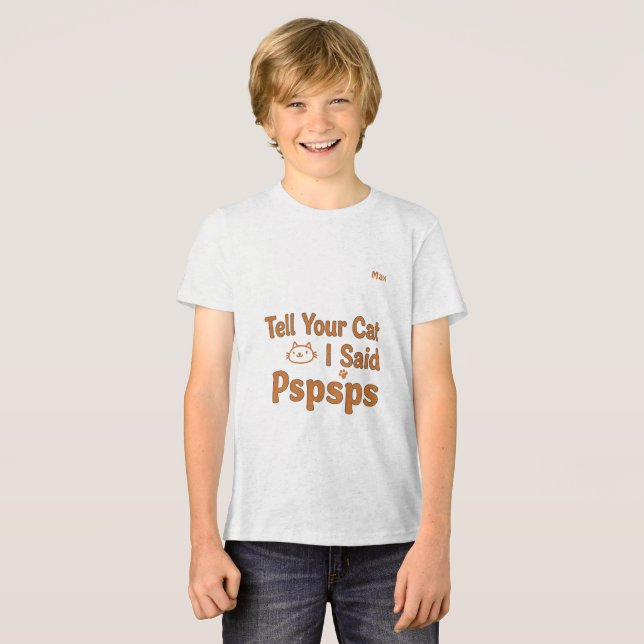 Funny Cat Lover Quote - Tell Your Cat I Said Pspsp Tri-Blend Shirt (Vorderseite voll)