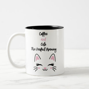 Funny Cat Lover Tasse - Kaffee und Katzen = Glück