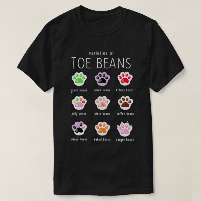 Funny Cat Lover Toe Beans T-Shirt (Design vorne)