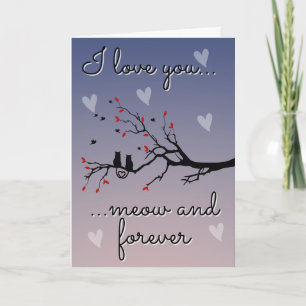 Funny Cat Lover Valentine Card Karte