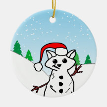 Funny Cat Lover Weihnachtsfeiertag Snowman